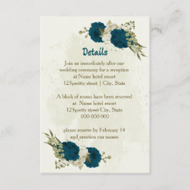 aquamarin-blaubeige-Hochzeitsdetails Begleitkarte