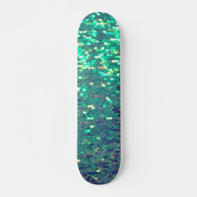 aquamarin-blaue simulierte Folge Skateboard (Vorne)