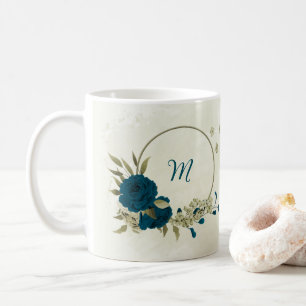 aquamarin-blaues Beige Kaffeetasse