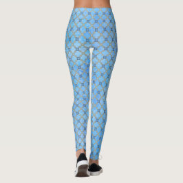 Aquamarin-blaugrün gepolstert leggings