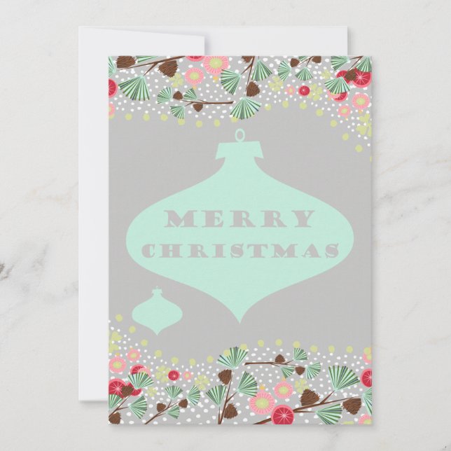 aquamarin bleibende Prüfkarte Feiertagskarte (Vorderseite)