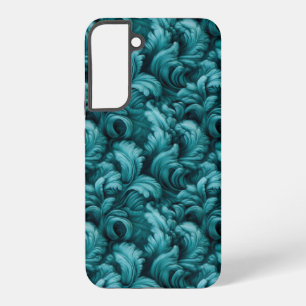 Aquamarin Blue Abstrakt Elegante Samsung Galaxy Hülle