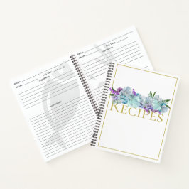 Aquamarin Blue Bouquet Kitchen Dusche Persönliches Notizbuch
