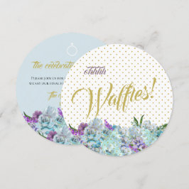 Aquamarin Blue Bouquet Wedding Suite Brunch Empfan Einladung