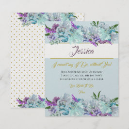 Aquamarin Blue Bouquet Wedding Suite meine Bridesm Einladung