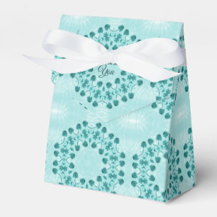 Aquamarin Blue Floral Geschenkschachtel