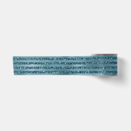 Aquamarin Blue Glitzer Glam Streifen     Satinband