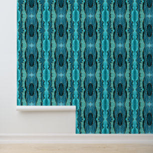 Aquamarin Blue Gold Glitzer Aqua Türkis Tapete