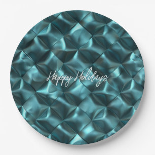 Aquamarin Blue Green Abstrakt Glam Pappteller