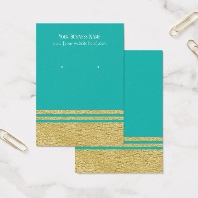 Aquamarin Blue Luxe Imitate Gold Earring Display C (Büro)