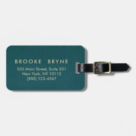 Aquamarin Blue Modern Beruflich Minimalistisch Gepäckanhänger