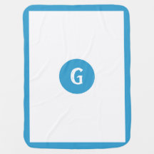 Aquamarin Blue Niedlich Monogram Personalisiert Na