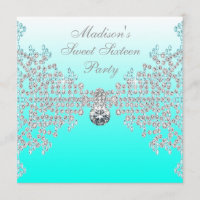 Aquamarin Blue Ombre Sweet 16 Party