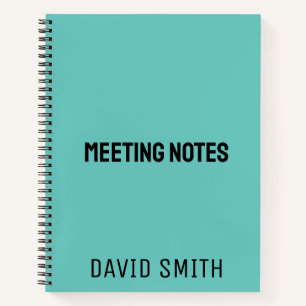 Aquamarin Blue Personalisiert Sketchbook mit Name Notizbuch