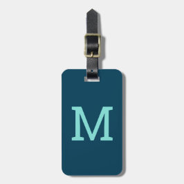 Aquamarin Blue Personalisierte erste Gepäckmarke Gepäckanhänger