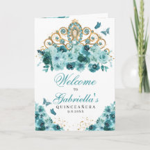 Aquamarin Blue Princess Tiara Quinceanera Programm
