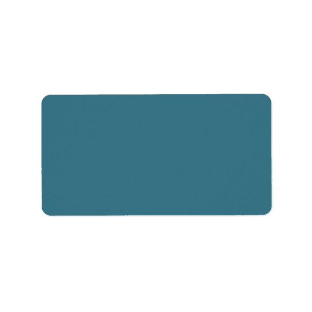 Aquamarin Blue Solid Color Adressaufkleber (Vorne)