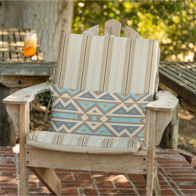 Aquamarin Blue Terracotta auf dem Monte Tamaro Kissen Für Draußen (Stuhl )