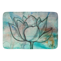 Aquamarin Blue Watercolor Blume Elegante Künstleri