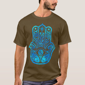 Aquamarin Blue Watercolor Hamsa T-Shirt