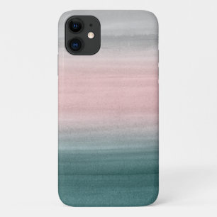Aquamarin Blush Gray Watercolor, Abstrakt Nr. 1 Case-Mate iPhone Hülle
