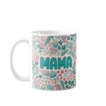 Aquamarin Boho Blume Mama