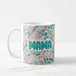 Aquamarin Boho Blume Mama Kaffeetasse