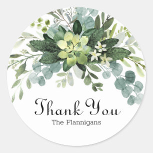 Aquamarin Bouquet Vielen Dank - Circle Sticker