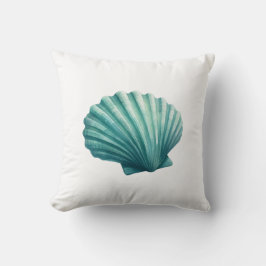 Aquamarin Clam Muschel Beach Wasserküste Seashell Kissen