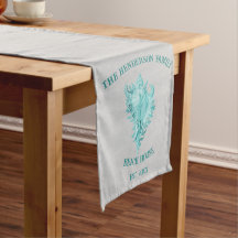 Aquamarin Conch Muschel Kurz Table Runner