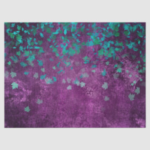 Aquamarin Confetti auf Lila Decoupage Seidenpapier