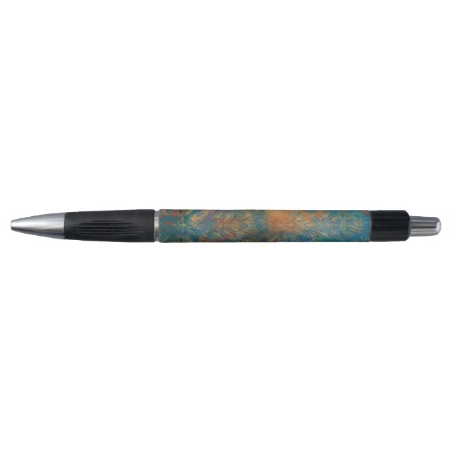 Aquamarin Cooper Patina Kugelschreiber (Vorderseite)