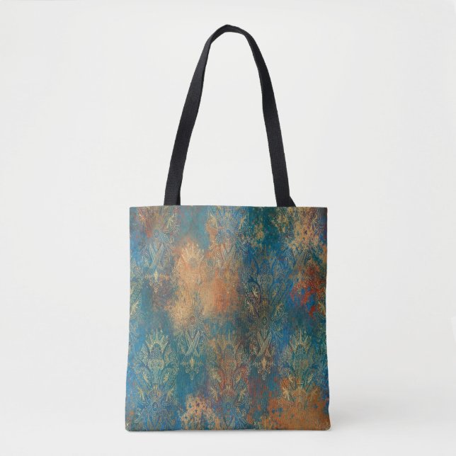 Aquamarin Cooper Patina Tasche (Vorderseite)