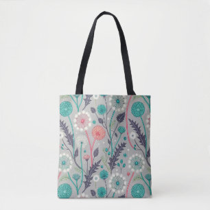 Aquamarin & Crimson Dandelion Dream - Stilvolle Bl Tasche
