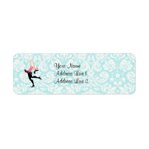Aquamarin Damask Muster Ice Skaten