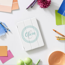 Aquamarin Decorative Circle Monogram