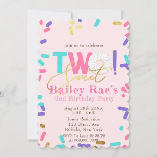 Aquamarin Denim Donuts & Sprinkles 2. Geburtstag P