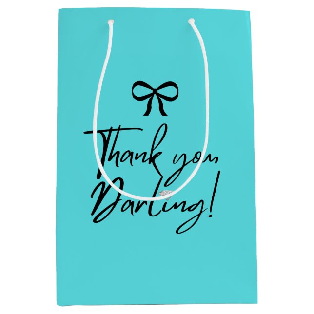 Aquamarin & Diamond Mittlere Geschenktüte (Vorderseite)