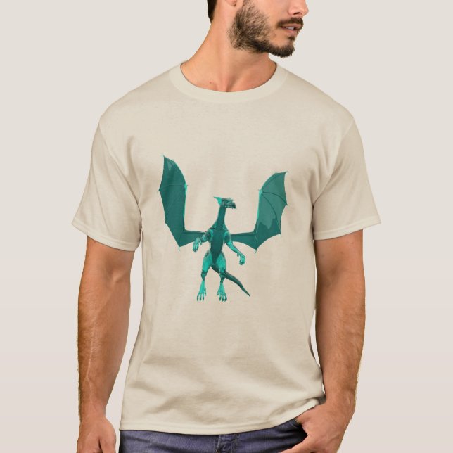 Aquamarin Dragon Shirt (Vorderseite)