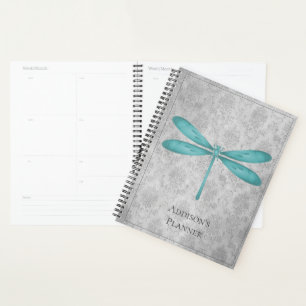 Aquamarin Dragonfly Damask Planer