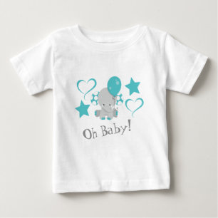 Aquamarin Elephant Balloon Oh Baby T-shirt