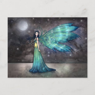 Aquamarin-Eve-Himmelsfeen-Fantasy-Kunst Postkarte
