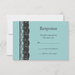 Aquamarin French Lace UAWG RSVP Karte