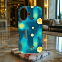 Aquamarin & gelb geometrische Art Phone Case für i