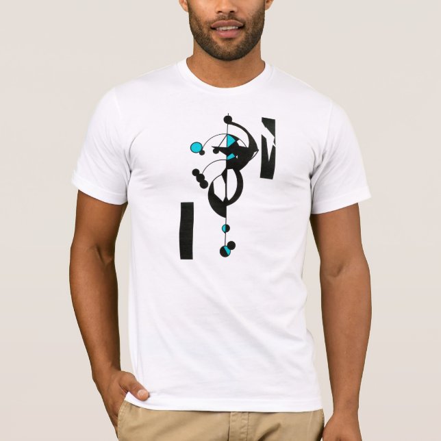 Aquamarin Geo Design Männerwelt-T - Shirt (Vorderseite)
