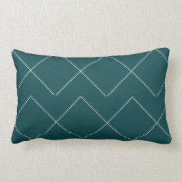 Aquamarin geometrisch modernes Lumbalkissen im Inn Lendenkissen