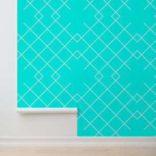 Aquamarin gestreiftes Aqua Türkis Tapete