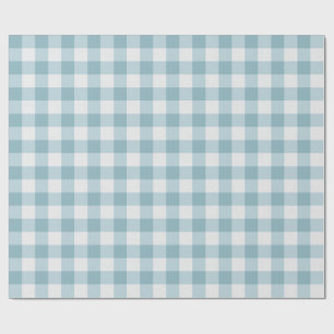 Aquamarin Gingham Geschenkpapier