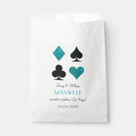 Aquamarin Glitzer Las Vegas Gastgeschenk Hochzeit  Geschenktütchen