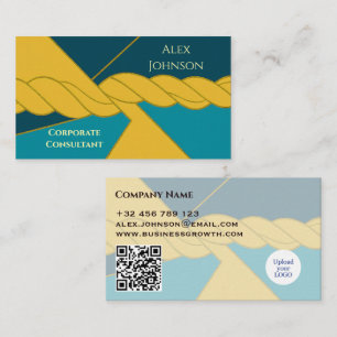 Aquamarin Gold Moderner Unternehmensberater Gold R Visitenkarte